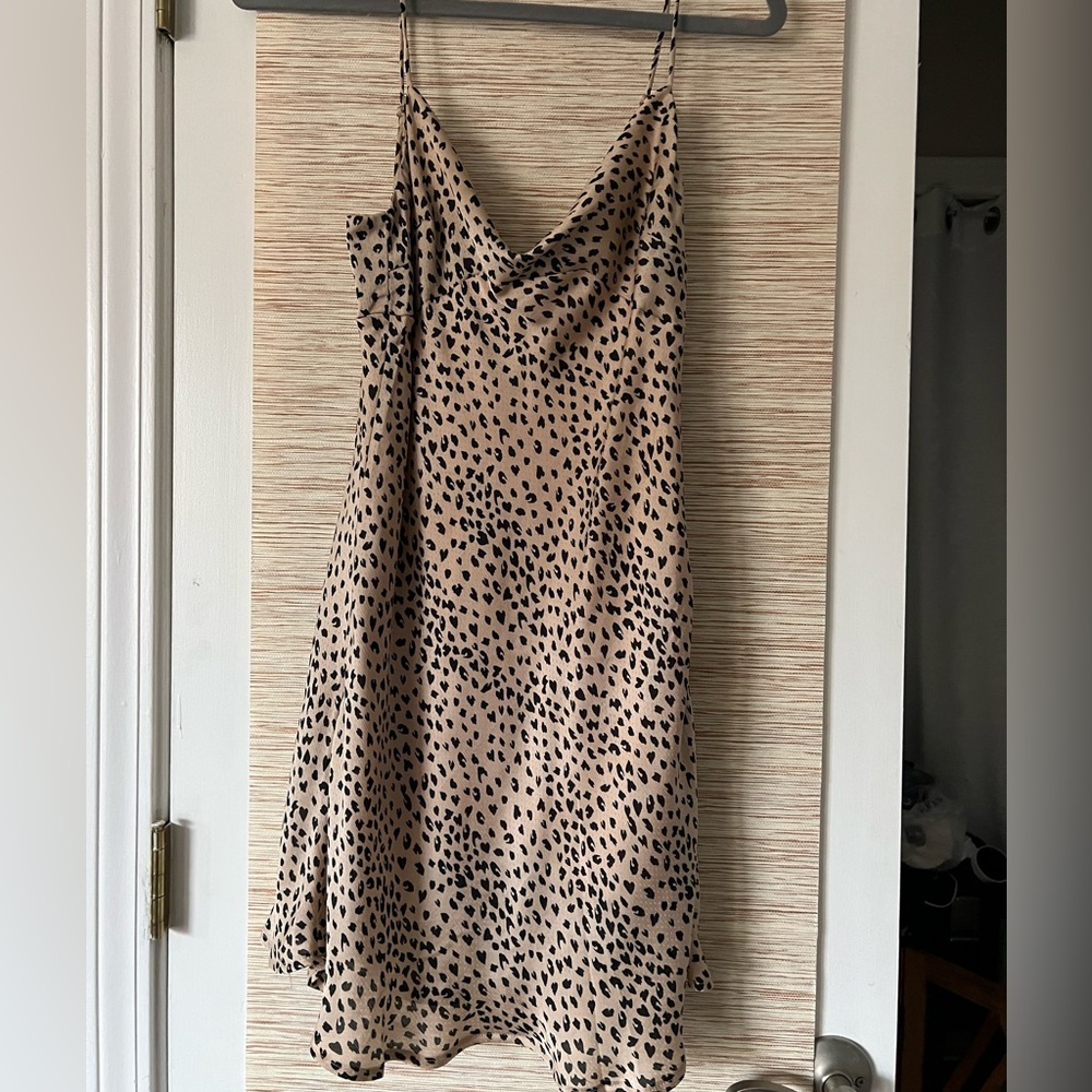 Petal and pup cheetah beige slip dress